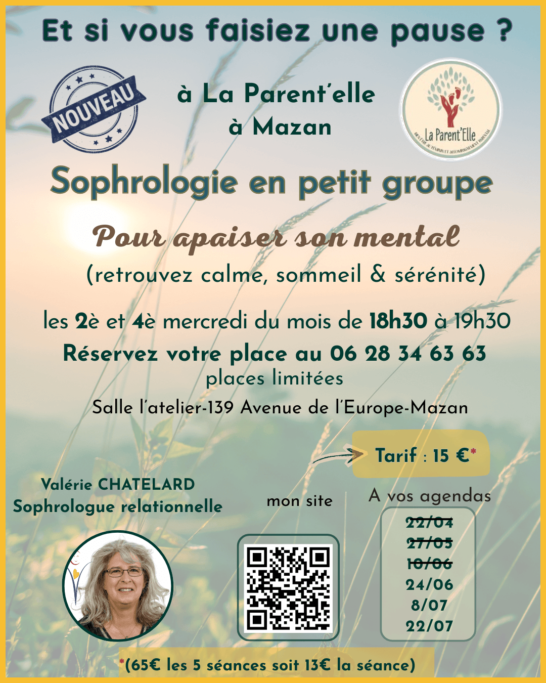 séance de sophrologie : apaiser le mental (Mazan)