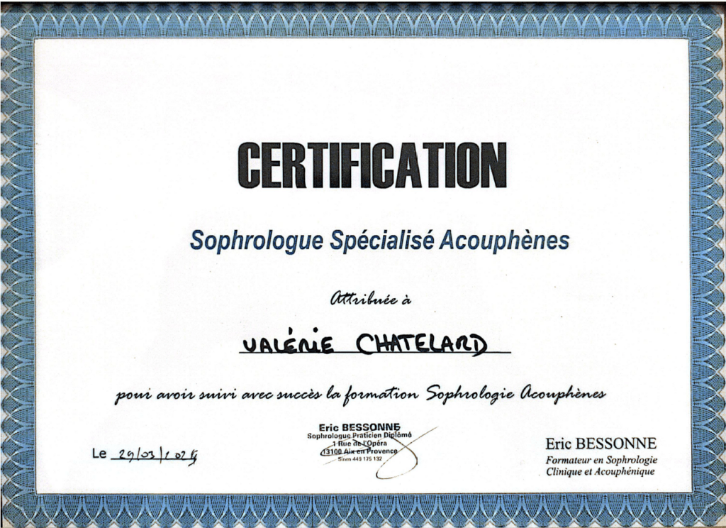 certification acouphènes