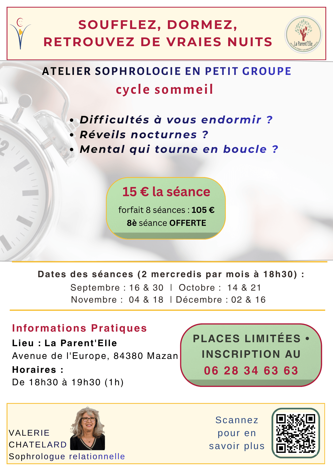 séance sophrologie de groupe sur le sommeil